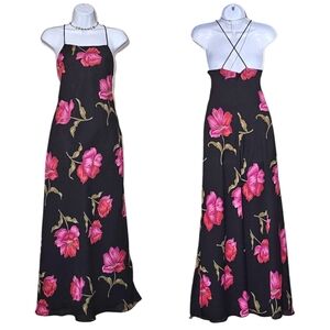 Vintage Hampton Nites Floral Maxi Dress